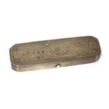 A George III silver snuff box,