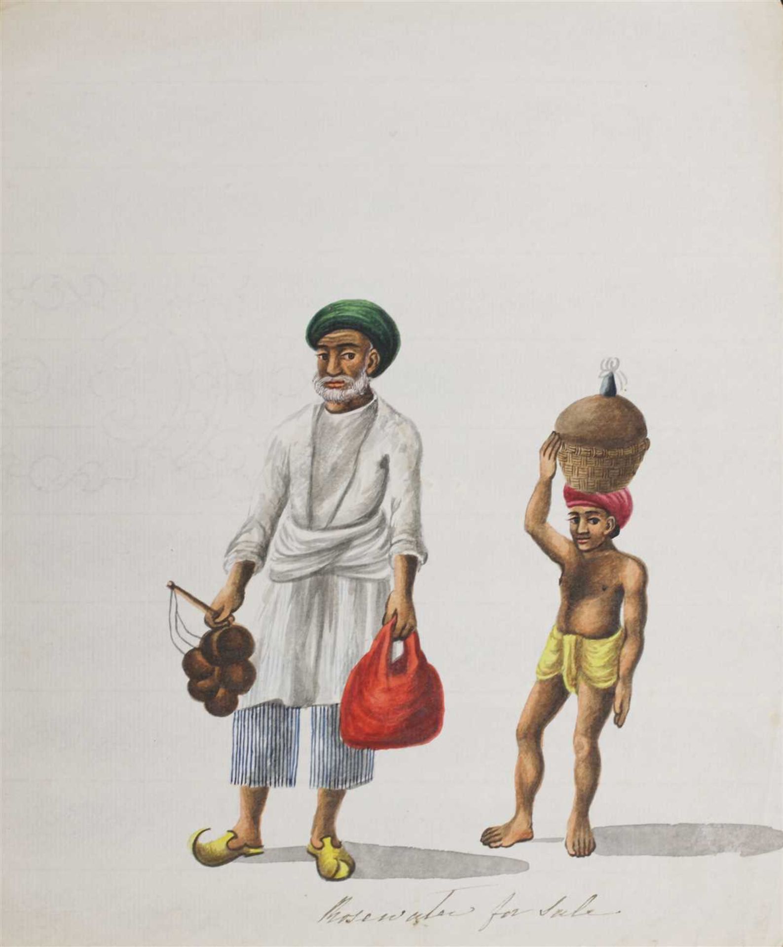 Ten Indian watercolours on paper - Image 5 of 10
