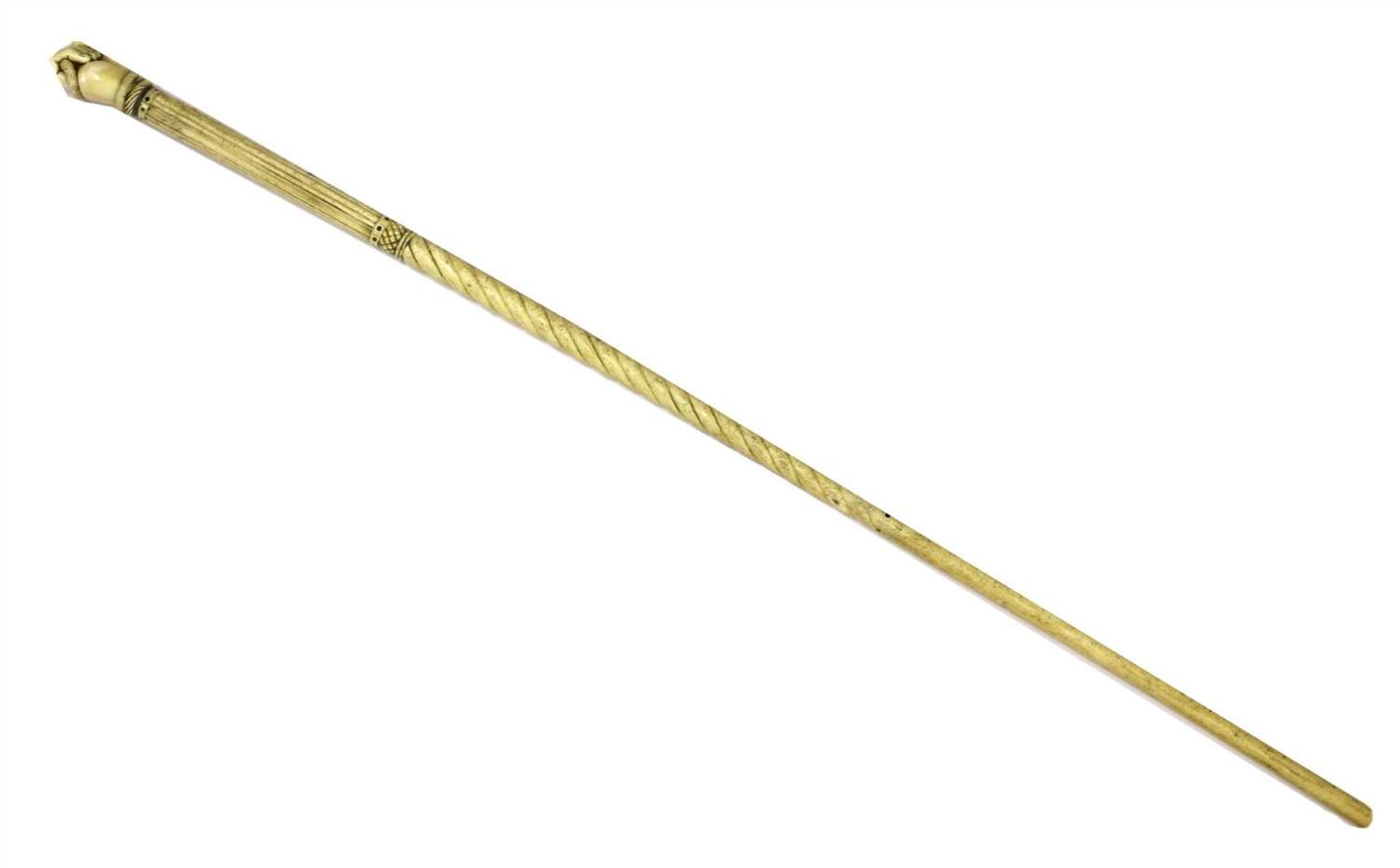 A whalebone cane,