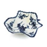 A Worcester porcelain leaf form pickle dish,