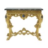 A George II-style giltwood pier table,