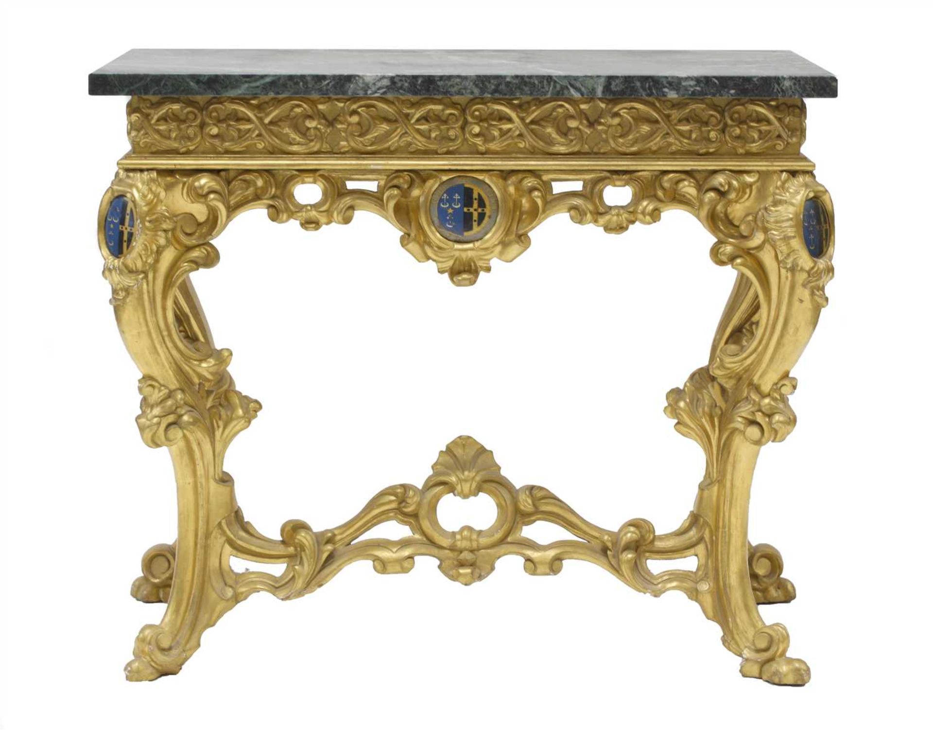 A George II-style giltwood pier table,