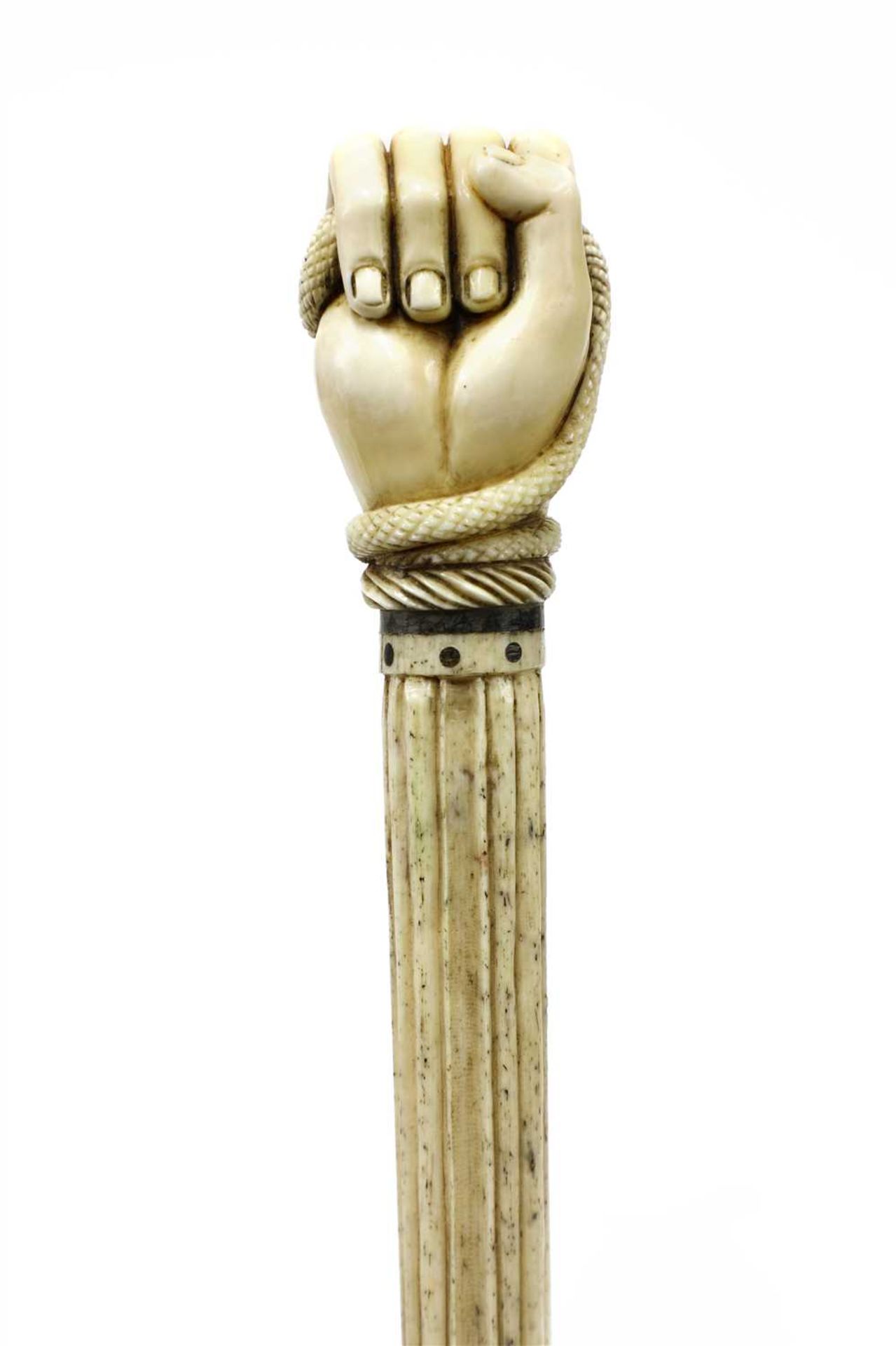A whalebone cane, - Image 2 of 3