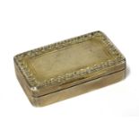 A George III silver gilt snuff box,