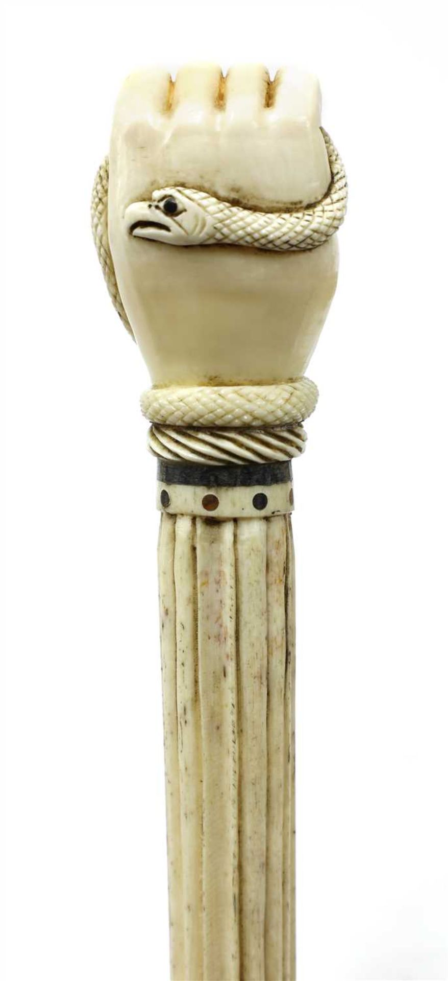 A whalebone cane, - Image 3 of 3