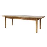 A walnut refectory table,