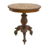 An elm oval occasional table,