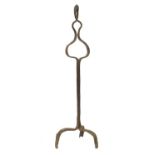 A wrought iron rushlight holder,
