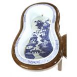 A Chippendale period mahogany bidet and cover,