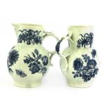 Two Worcester blue and white jugs,