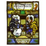 A German stained glass panel,