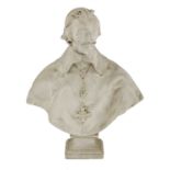 A plaster bust of Cardinal Richelieu,