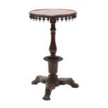 A William IV rosewood occasional table,