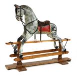 A dappled grey rocking horse