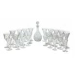 A Baccarat crystal glass 'Lagny' pattern part suite,