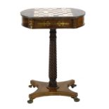 A Regency rosewood games table,