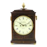 A Regency period rosewood bracket clock,