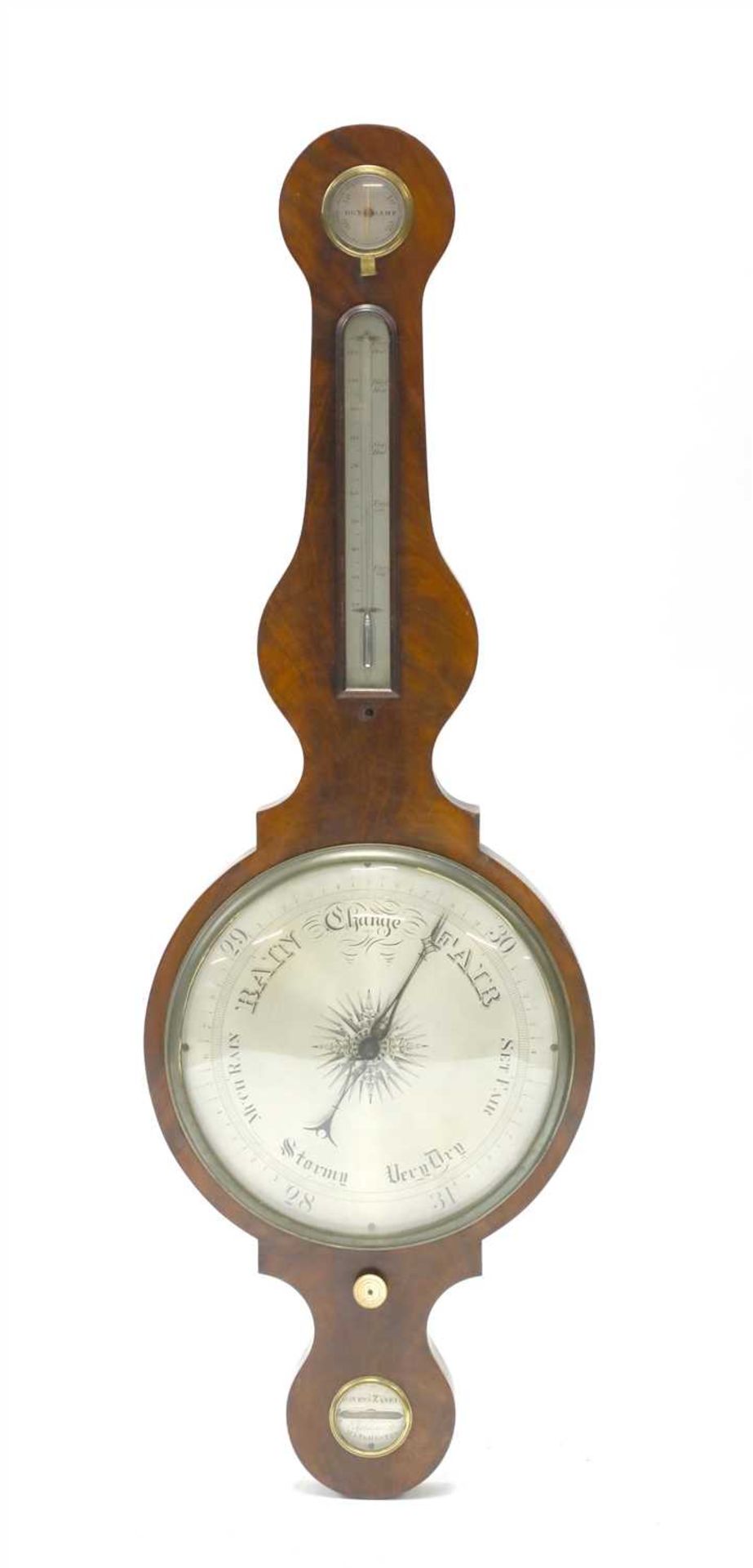 A large mahogany barometer,