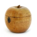 A fruitwood tea caddy,