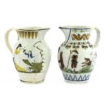 Two Pratt ware jugs,