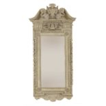 A carved and painted George II style-mirror,