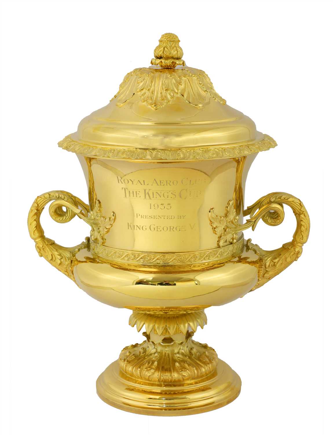 A silver gilt flying trophy 'The King's Cup'