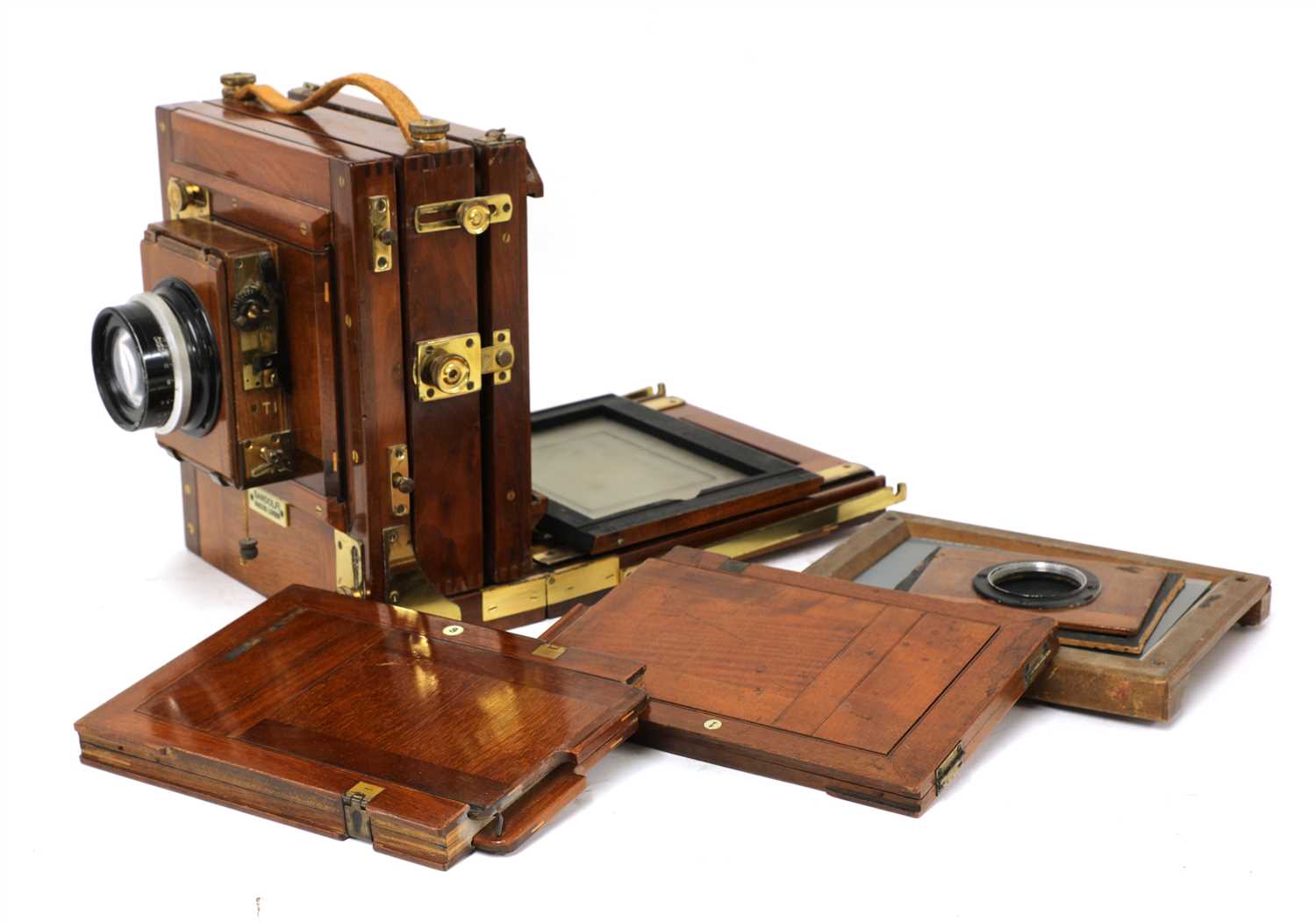 A Gandolfi mahogany and brass field camera, - Image 2 of 3