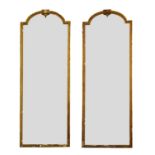 A pair of gilt gesso pier mirrors,