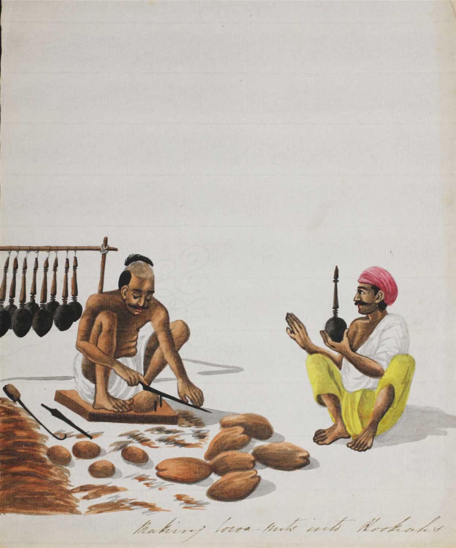 Ten Indian watercolours on paper - Image 10 of 10