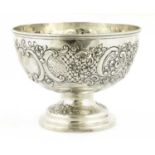 A Victorian silver punch bowl,