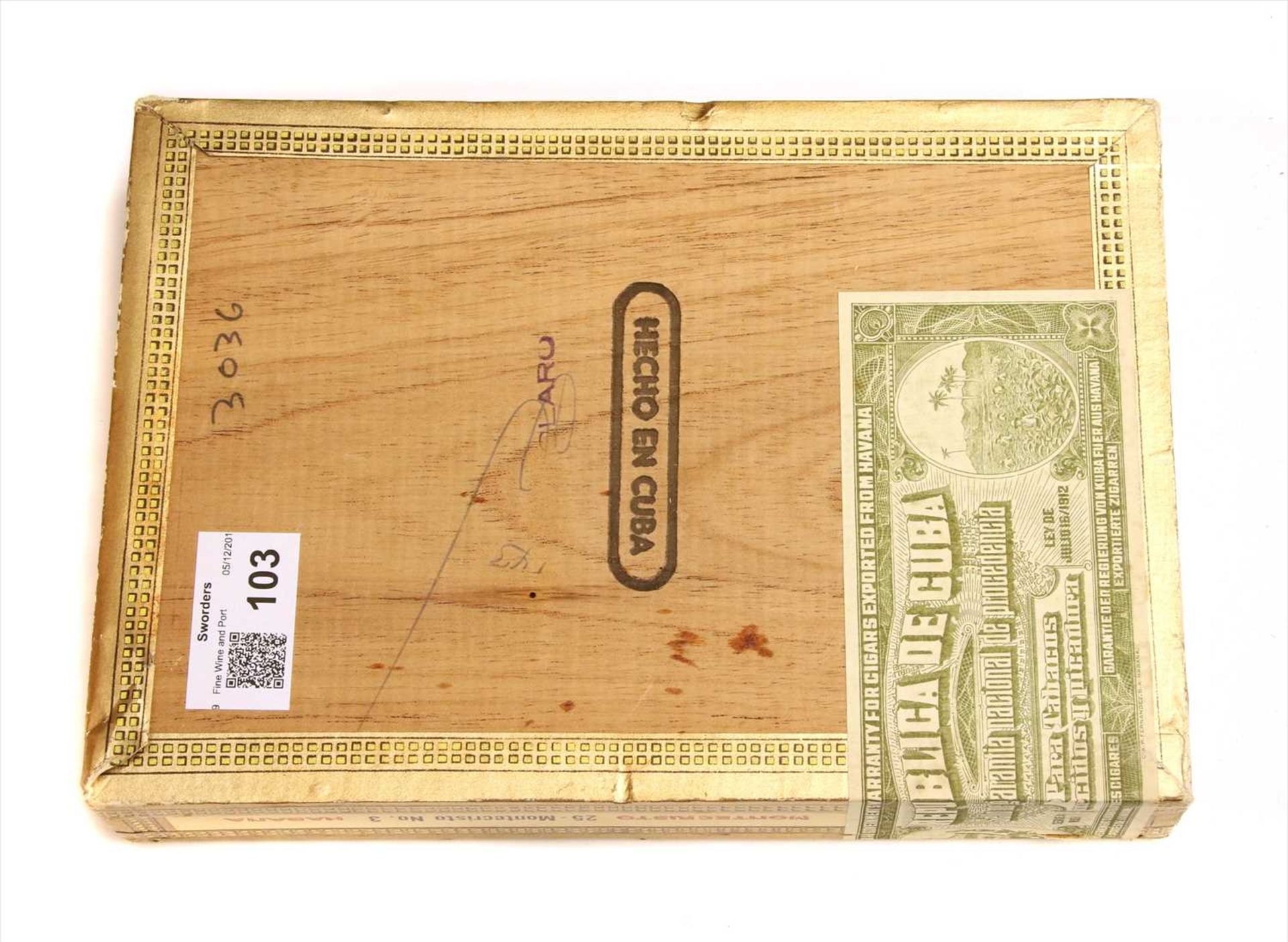 Montecristo, No. 3, 25 cigars, boxed - Image 3 of 6