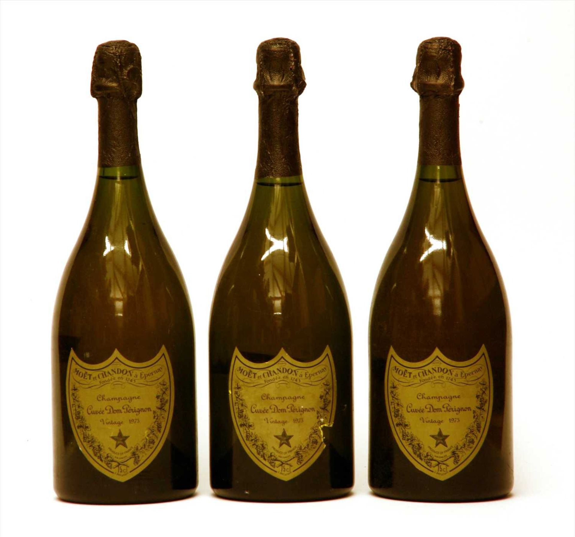 Moët & Chandon, Dom Pérignon, 1973, three bottles