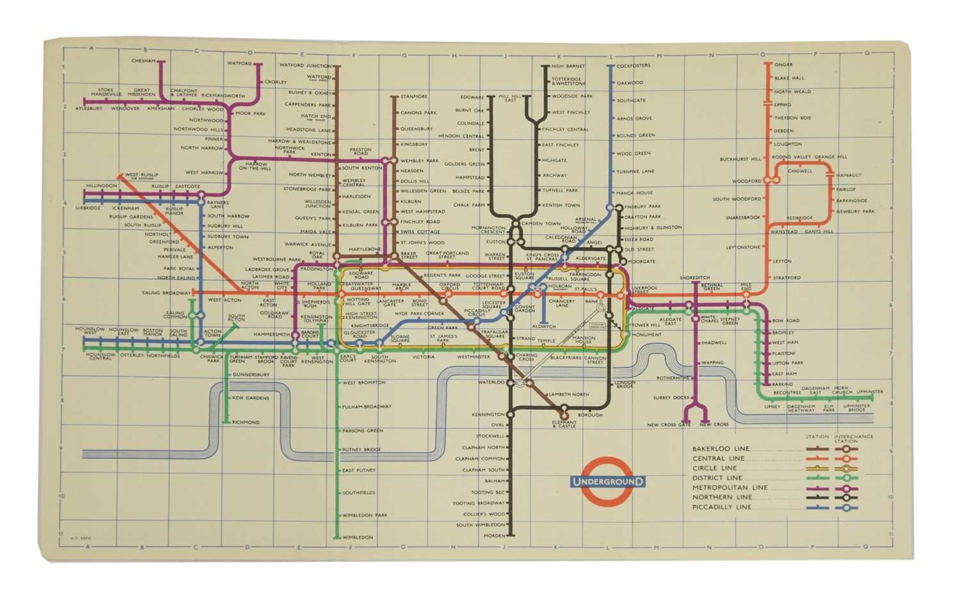 A LONDON UNDERGROUND MAP,