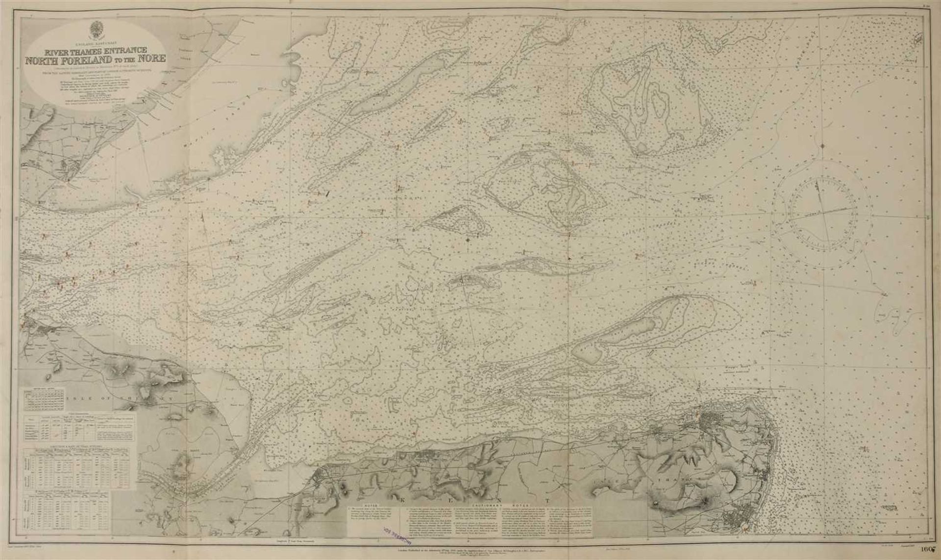 Admiralty chart of the River Thames,