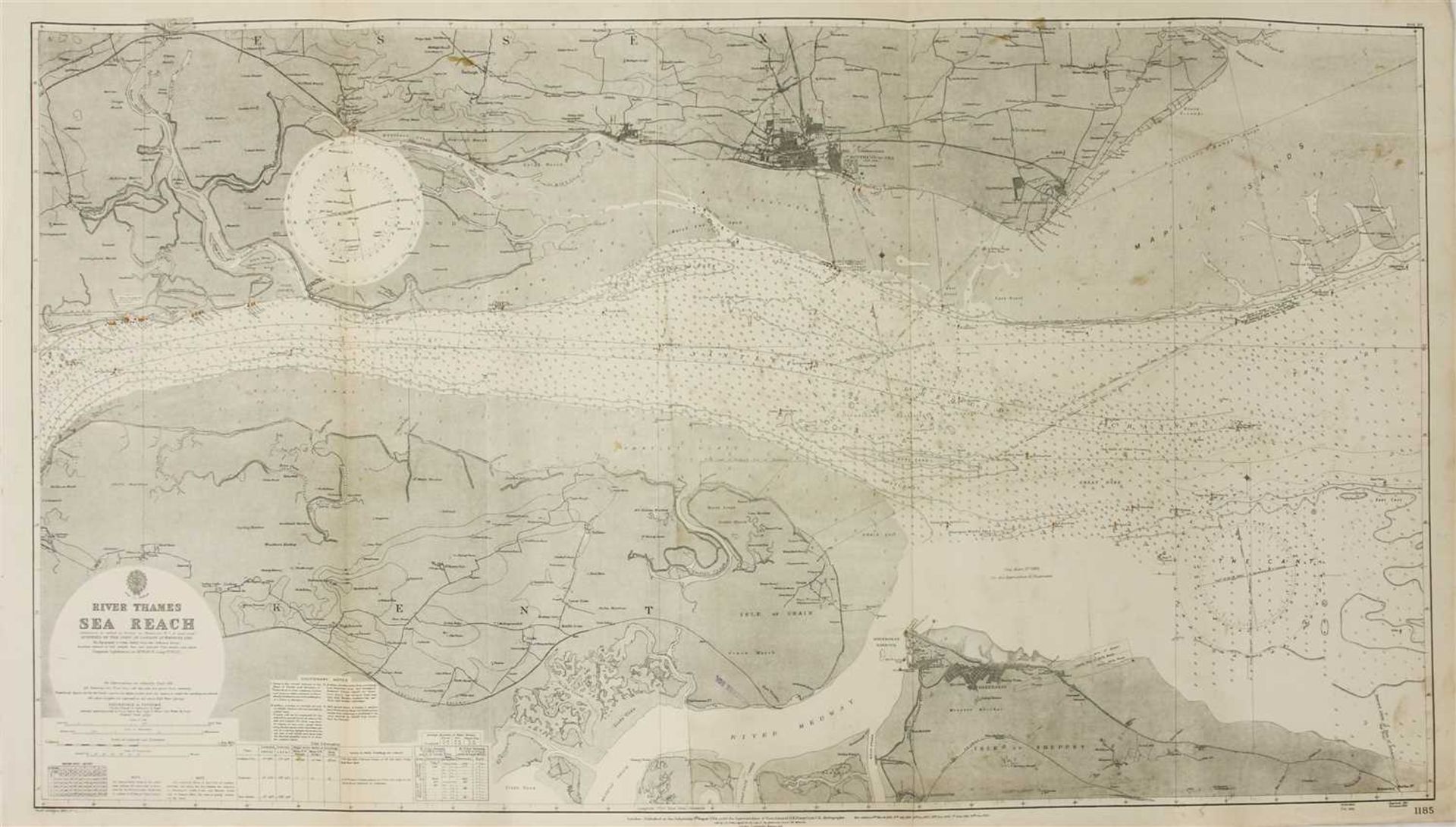 ADMIRALTY CHART OF THE RIVER THAMES,