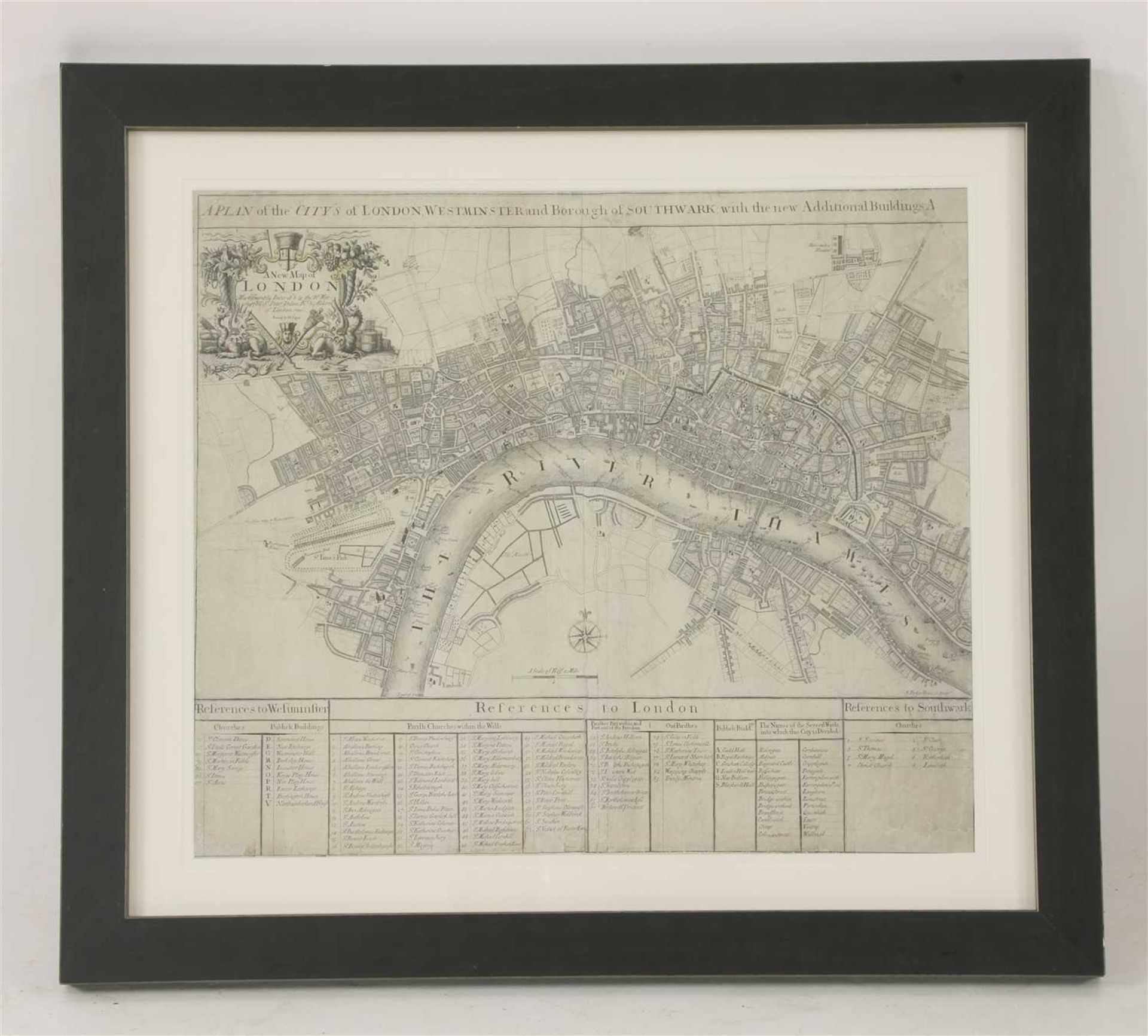 JOHN SENEX MAP OF LONDON, - Image 2 of 2