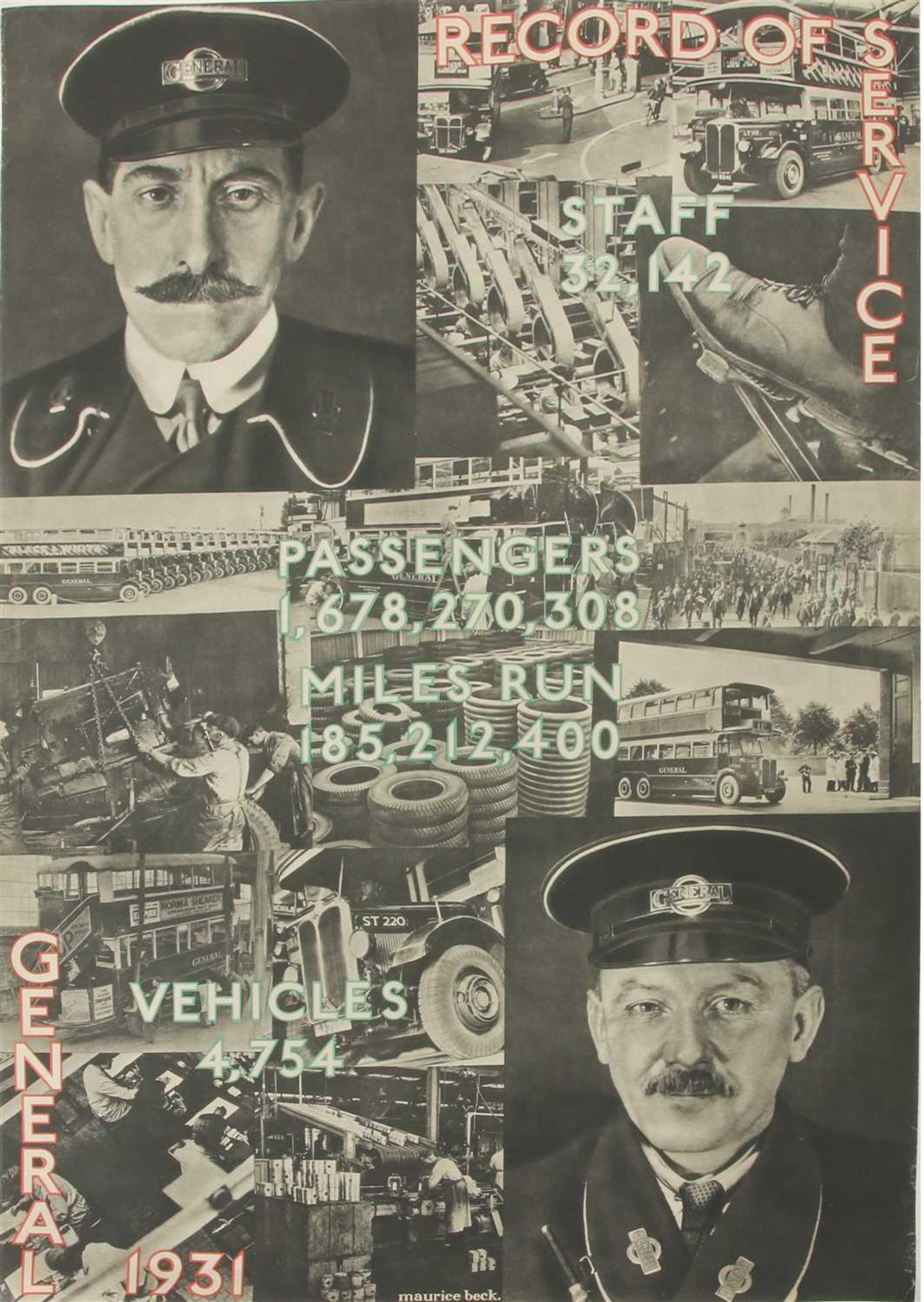 A LONDON TRANSPORT GENERAL BUSES POSTER,