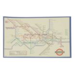 A LONDON UNDERGROUND TRANSPORT MAP,