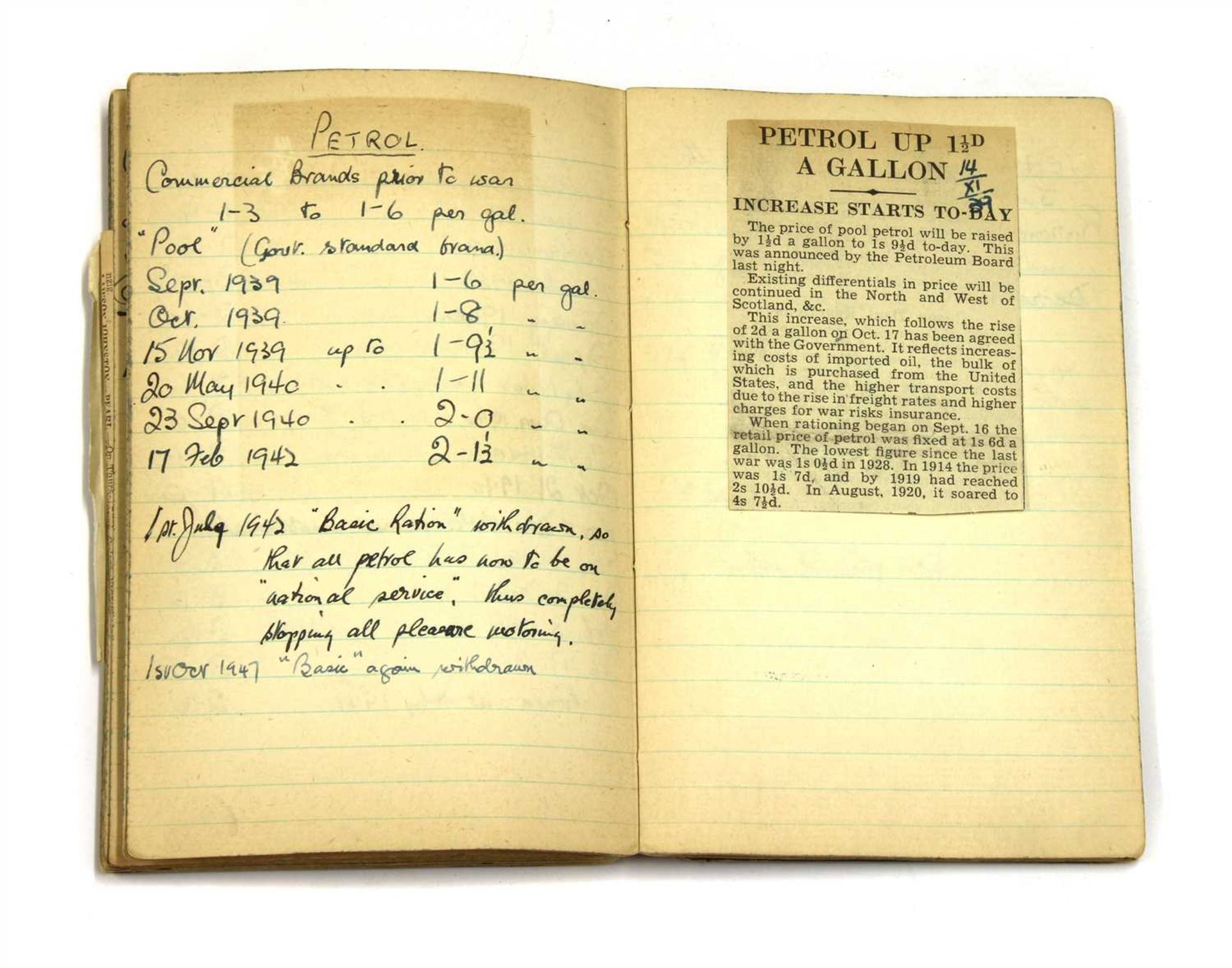 WW2 HOME FRONT ARP WARDEN'S PERSONAL NOTEBOOK, - Image 2 of 3