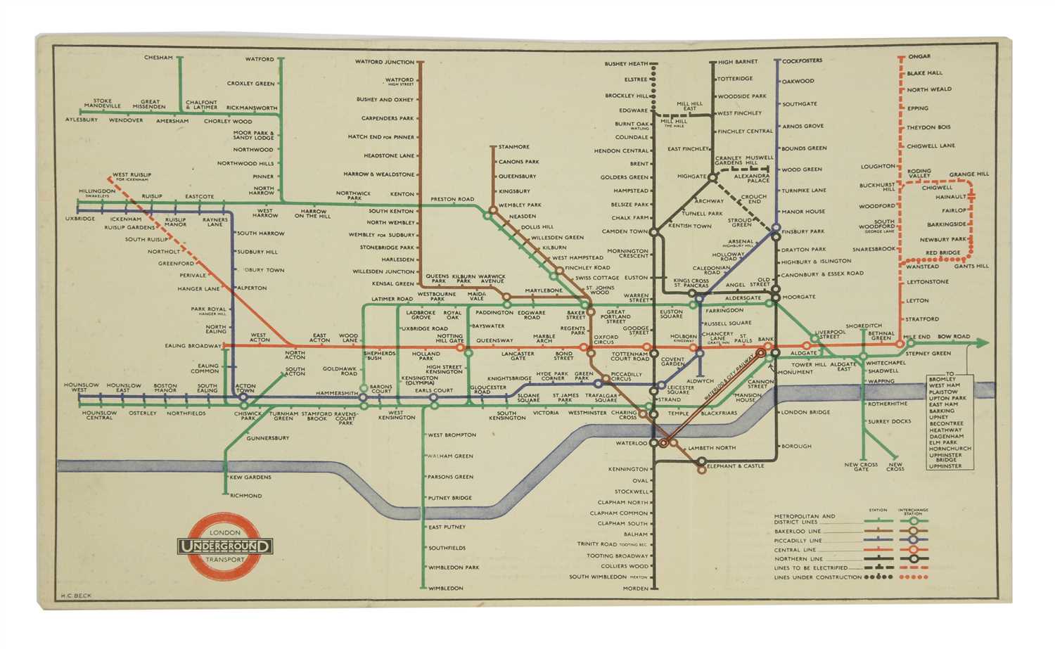 A LONDON UNDERGROUND MAP,