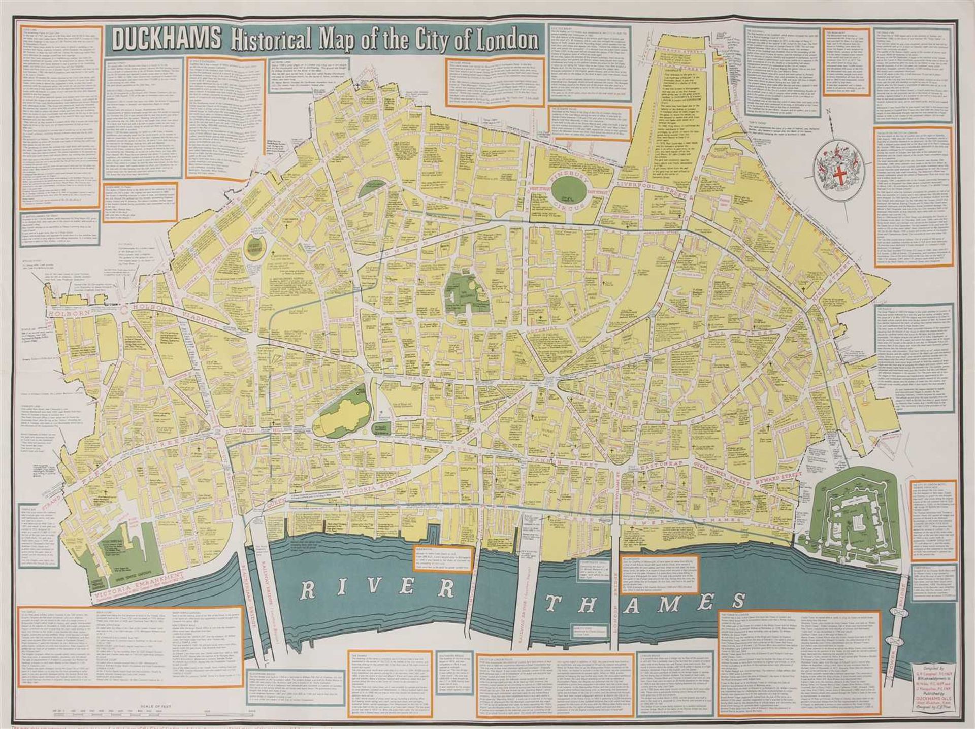 DUCKHAM'S MAP OF LONDON,