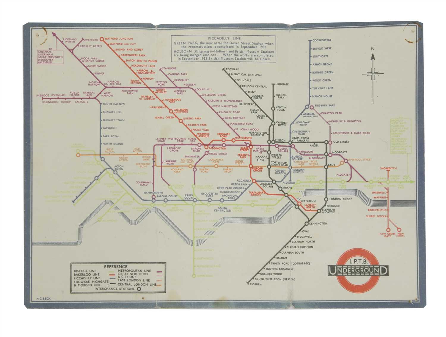 A LONDON UNDERGROUND MAP,