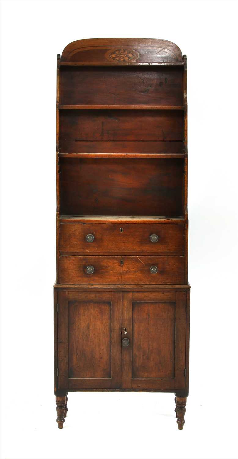 A 19th century shallow mahogany bookcase