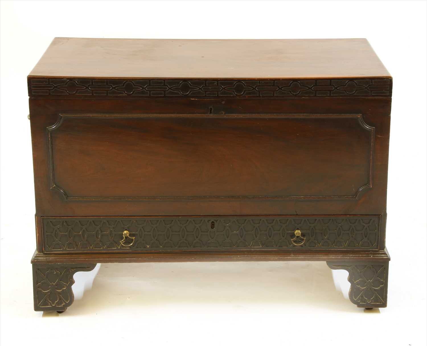 A 1920s comphorwood chest,