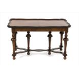 An 18th century style walnut tray top occasional table,