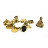 A 9ct gold filed curb chain bracelet,