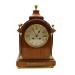 An Edwardian mahogany eight day bracket clock,