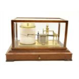 An Edwardian oak cased barograph,