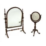 2 Georgian mahogany dressing mirrors