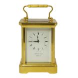 A modern French brass carriage clock,
